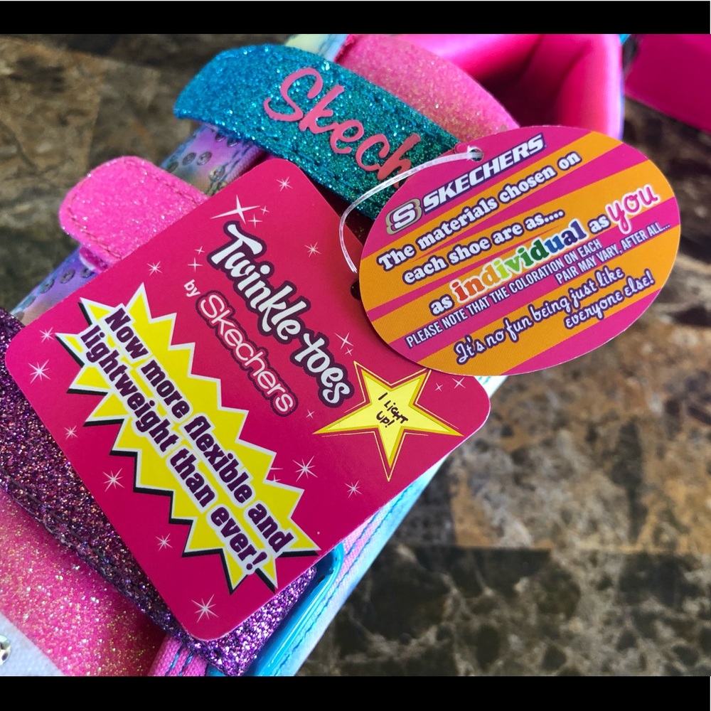 Skechers winkle Toes Rainbow Brights Casual Sneake - Picture 7 of 13